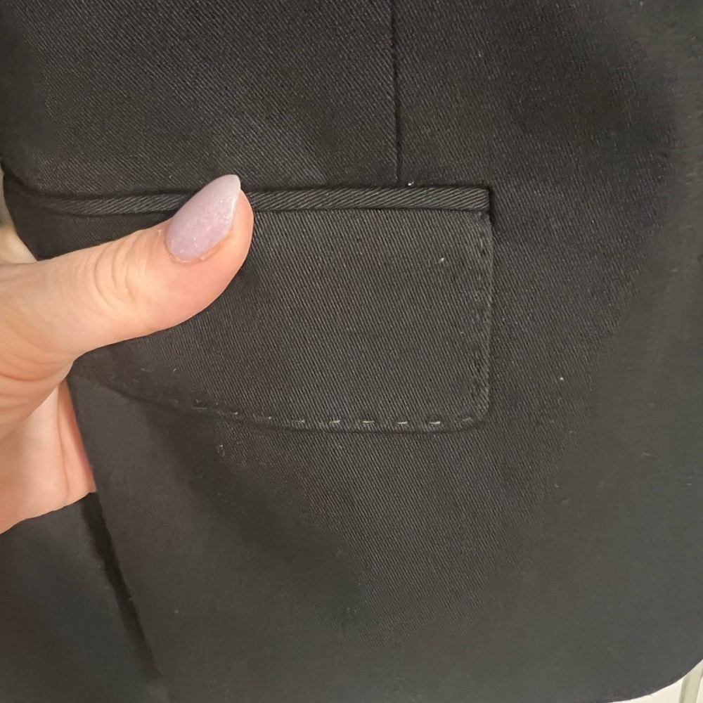 Lands’ End Size 6 black Classic Cotton Stretch Blazer - Picture 5 of 6